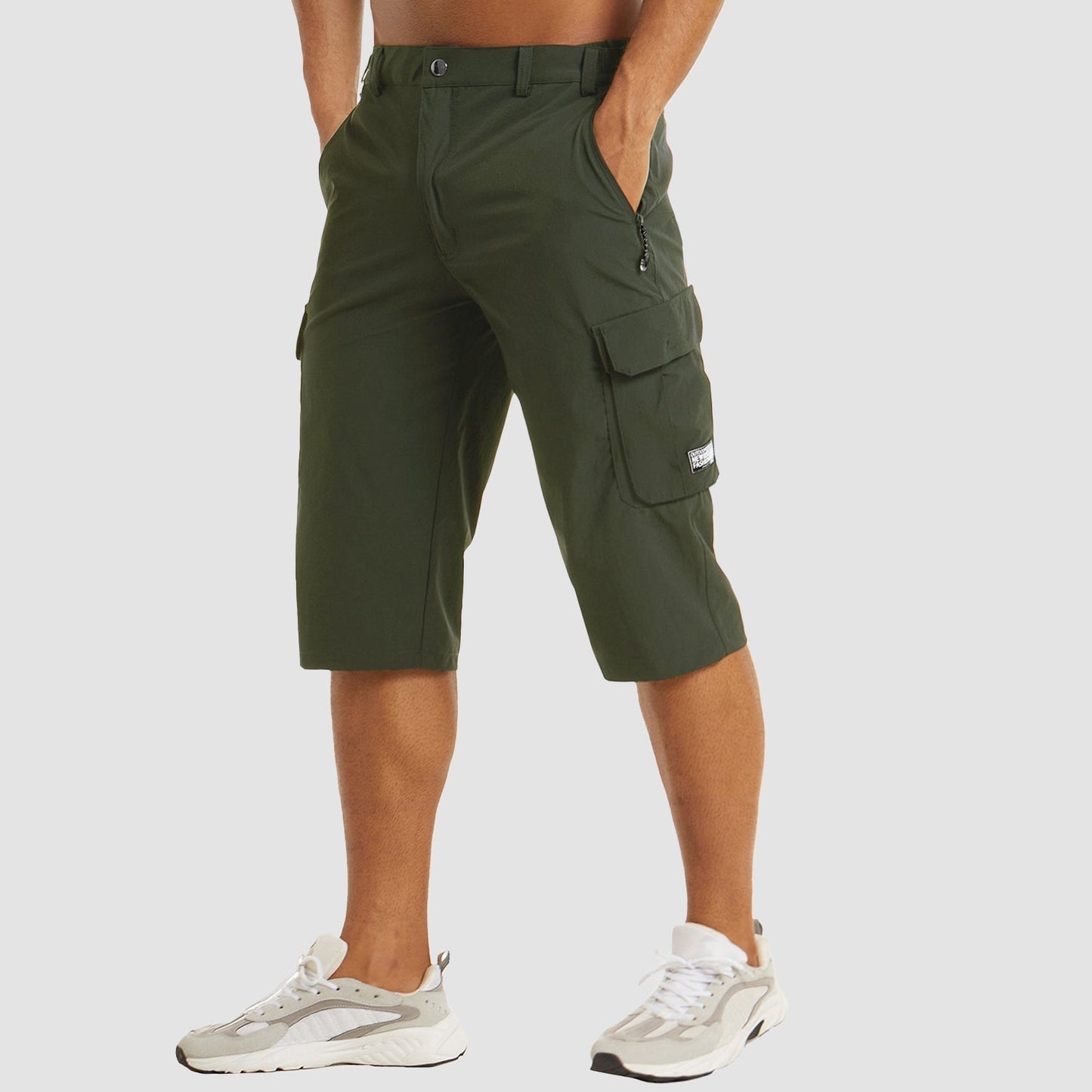 Men's outdoor walking shorts with multifunctional pockets-6