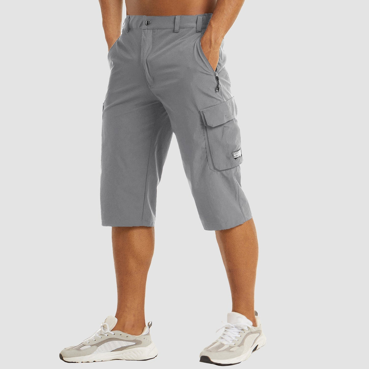  Men's outdoor walking shorts with multifunctional pockets-2