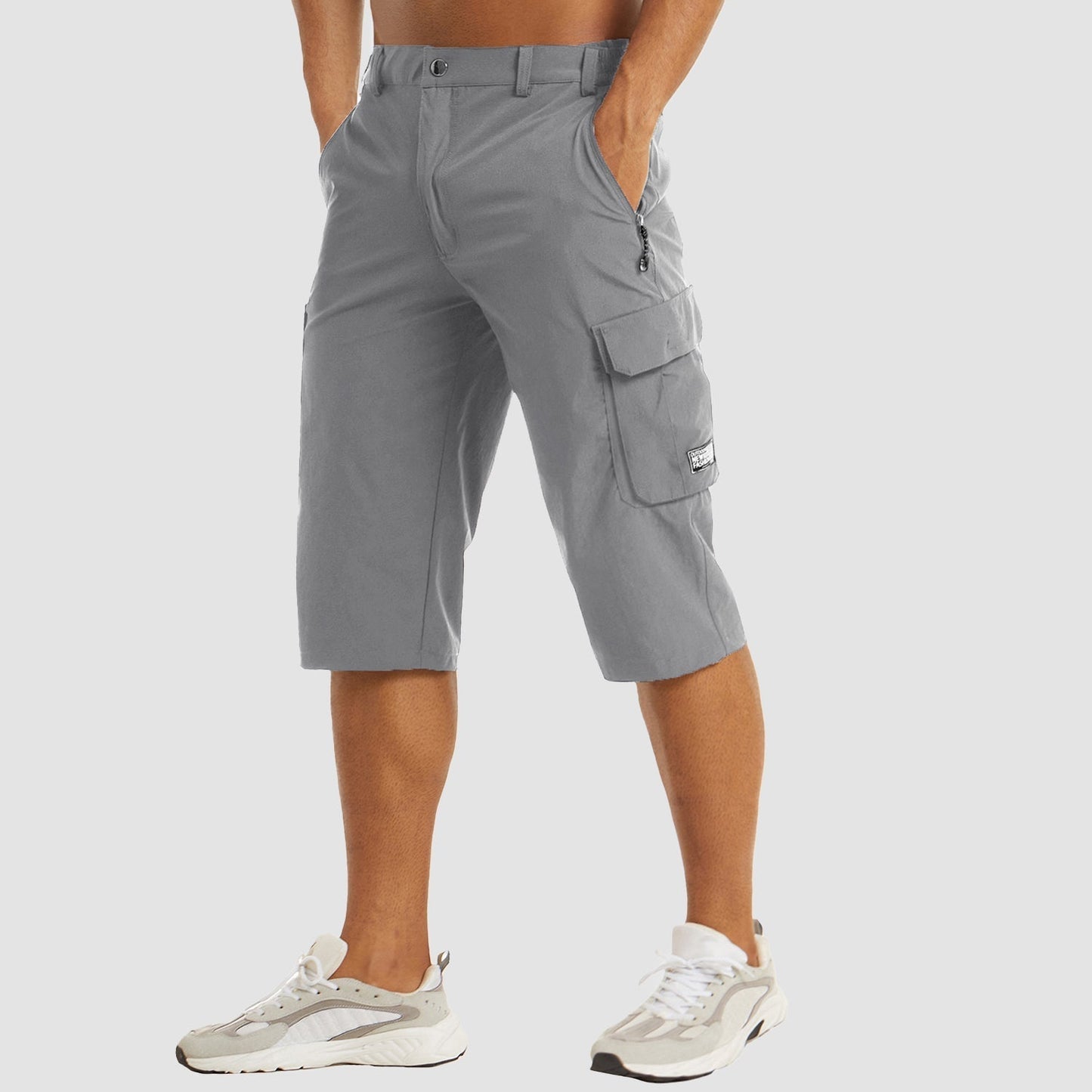  Men's outdoor walking shorts with multifunctional pockets-2
