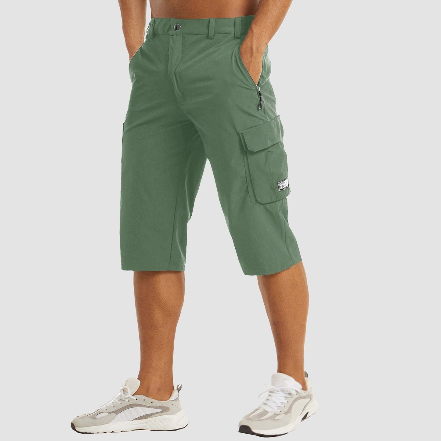  Men's outdoor walking shorts with multifunctional pockets-5