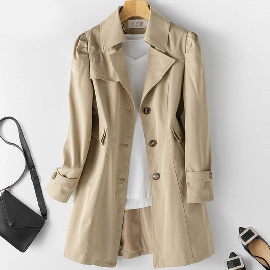 Marit | Women's Button Down Down Trench Coat | Long 0