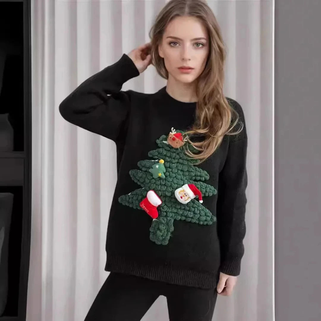 Marveena | Warm Christmas Sweaters for Women | Christmas Tree 1