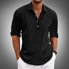 Massimo | Classic Elegant and breathable linen pole, short sleeve 3