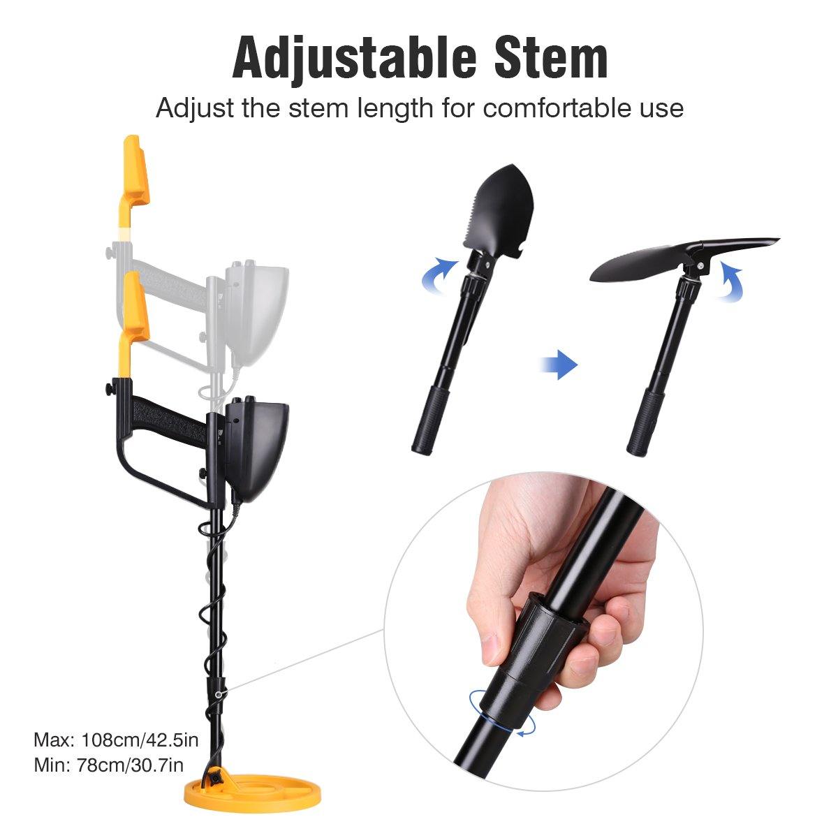 Mega Gold Detector Kit with shovel and headphones 3