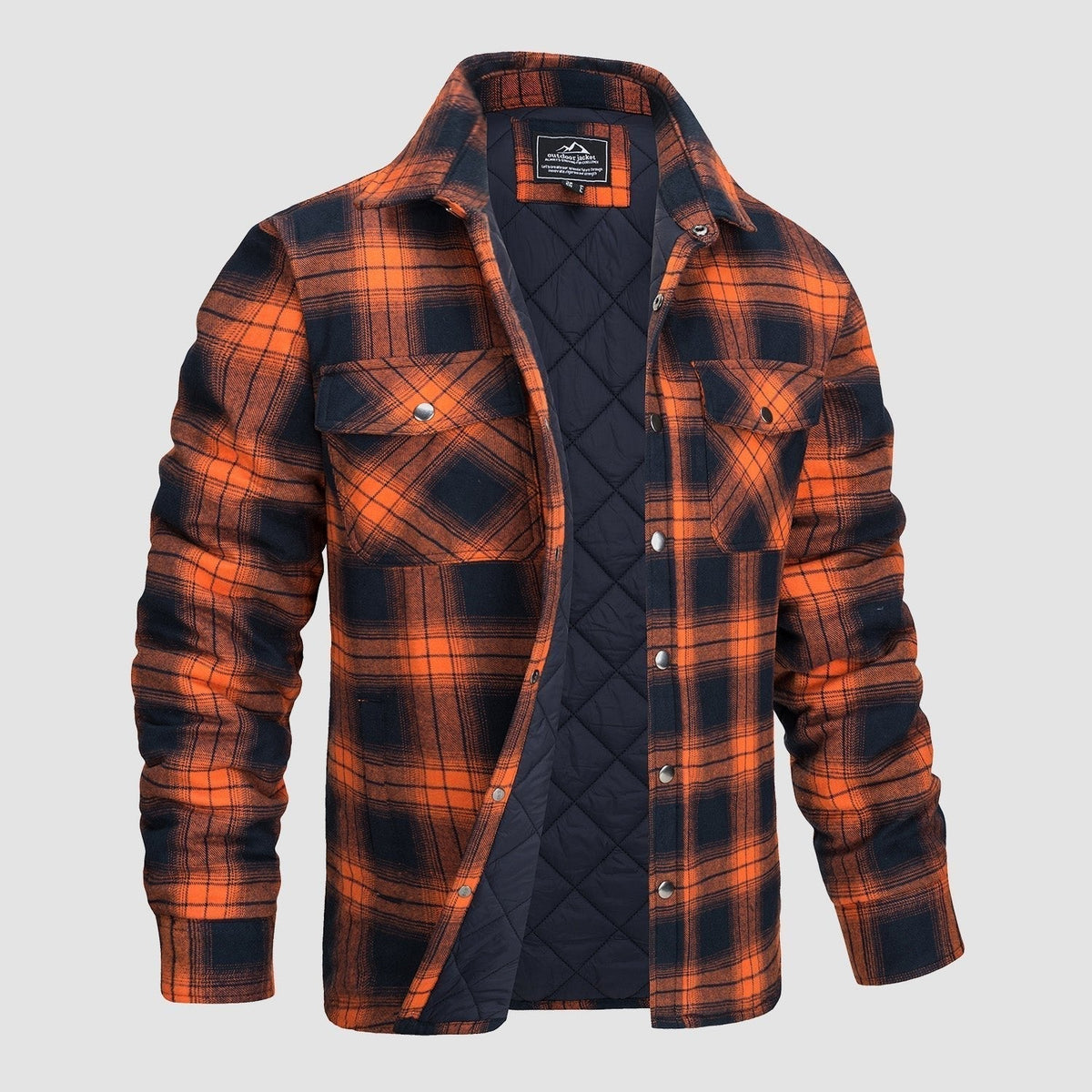 IAN | Thick Checkered Flannel Polo Shirt-1