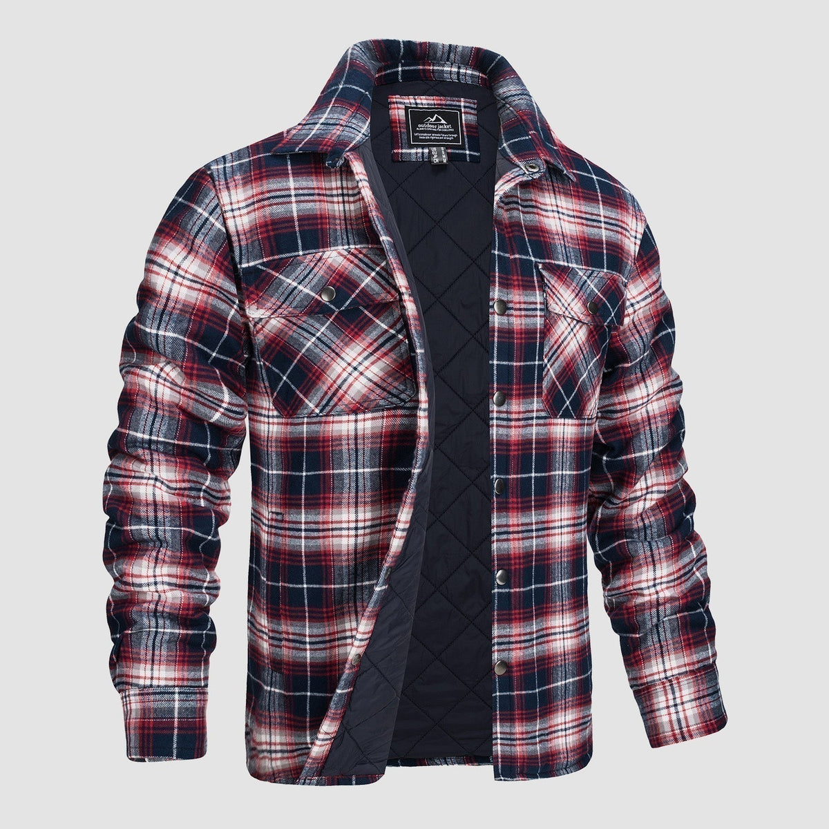 IAN | Thick Checkered Flannel Polo Shirt-5