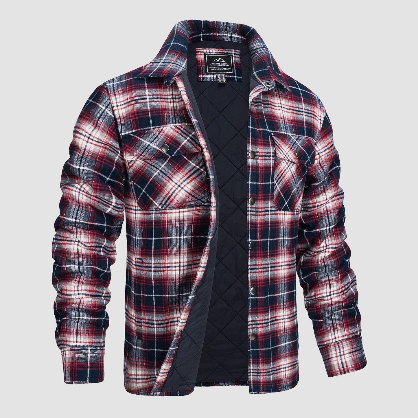 IAN | Thick Checkered Flannel Polo Shirt-5