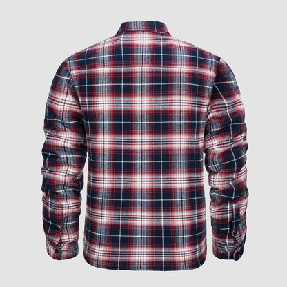 IAN | Thick Checkered Flannel Polo Shirt-6