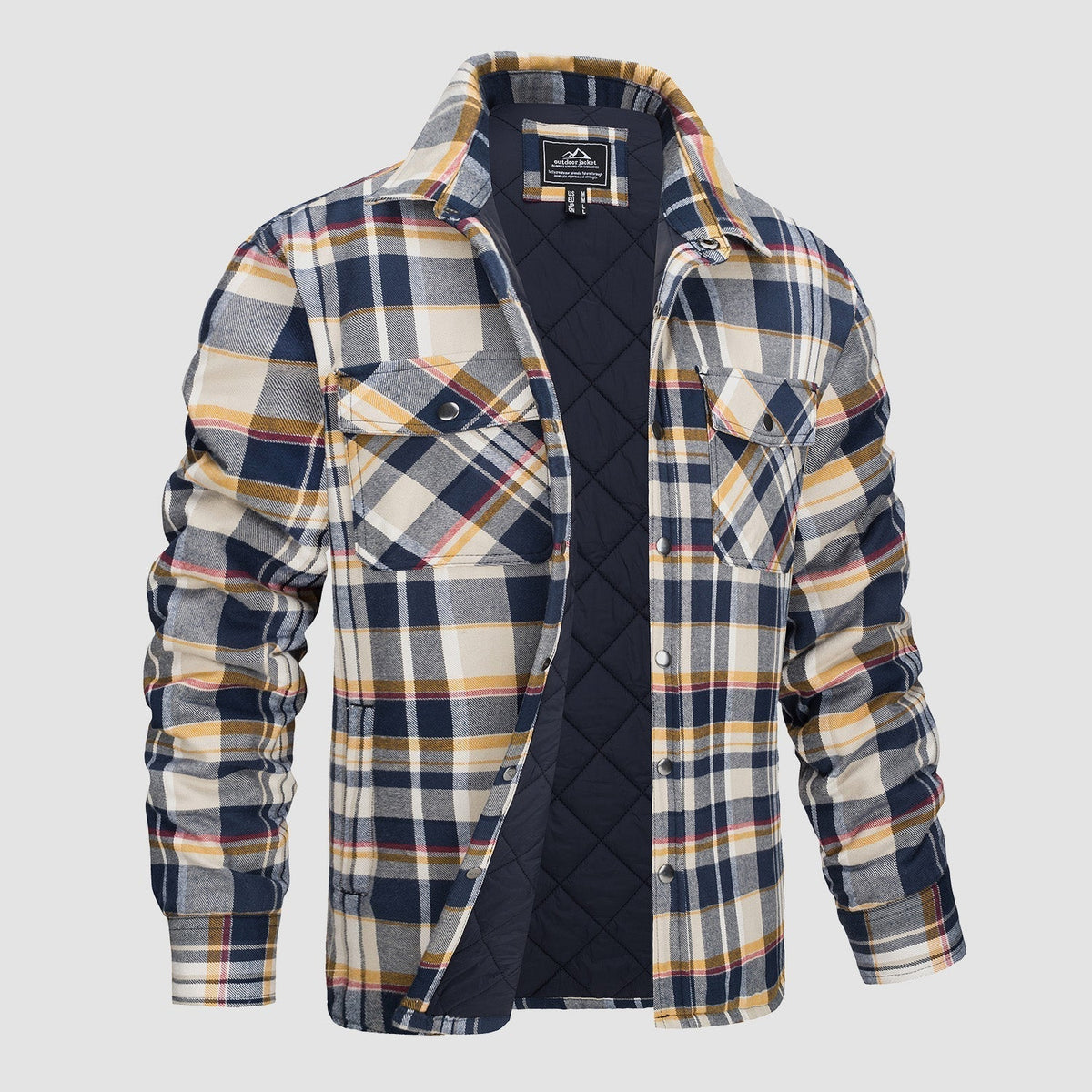 IAN | Thick Checkered Flannel Polo Shirt-2