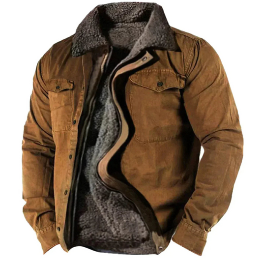 Men's Button-Front Winter Jacket | Warm 0