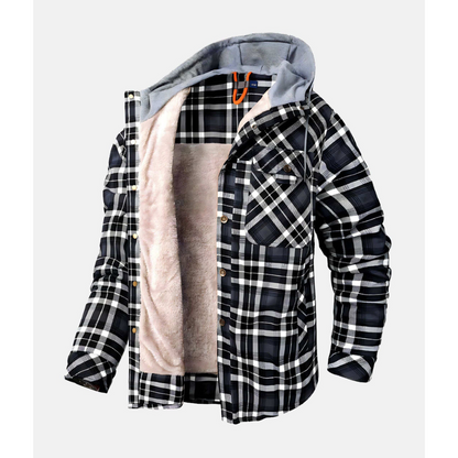 Men's Checked Button-Front Jacket | Winter 0