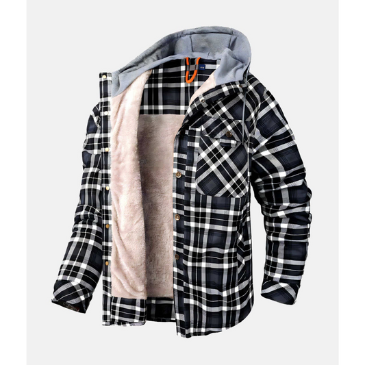 Men's Checked Button-Front Jacket | Winter 0
