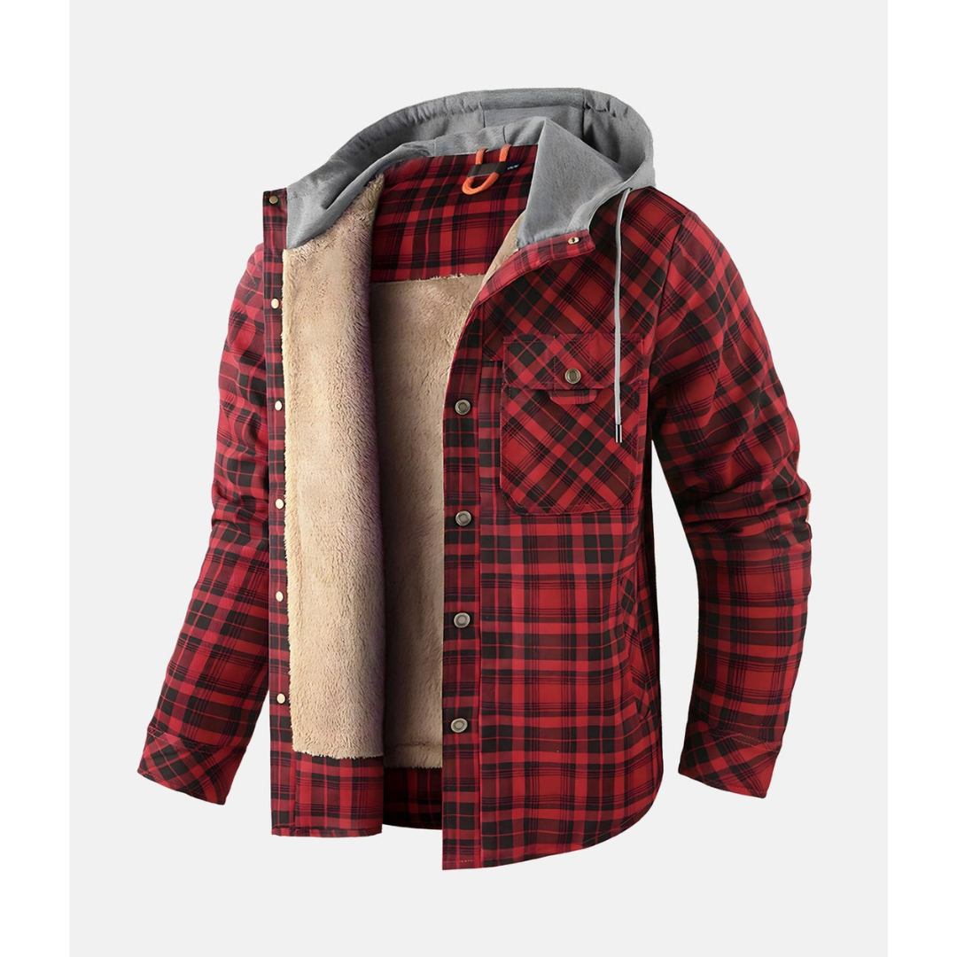 Men's Checked Button-Front Jacket | Winter 2