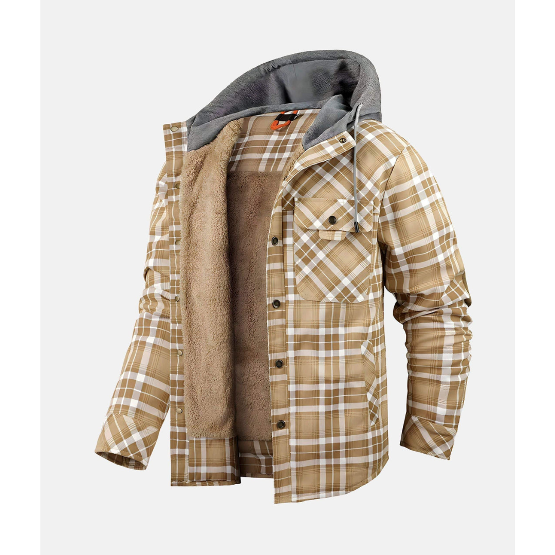 Men's Checked Button-Front Jacket | Winter 3