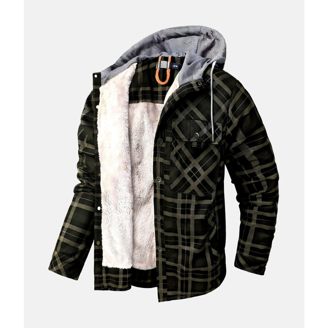 Men's Checked Button-Front Jacket | Winter 4