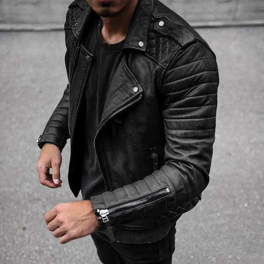 Men's Fashionable Premium Biker Jacket | Waterproof 0