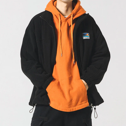 Men's Outdoor Zip Down Mock Neck Jacket | Warmth 1
