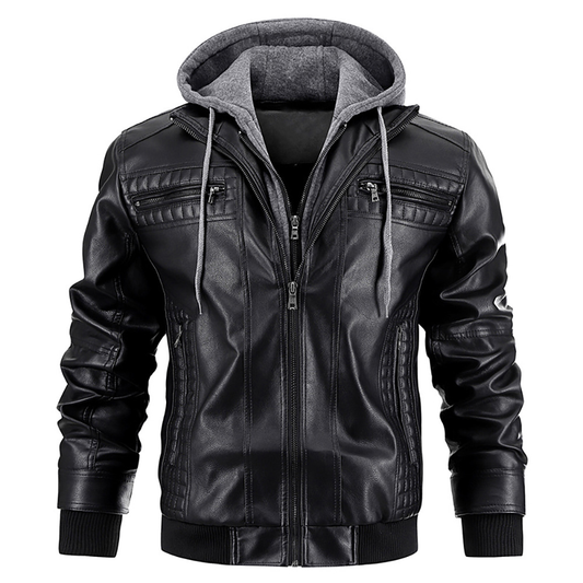 Men's Premium Biker Jacket | With Hood 0