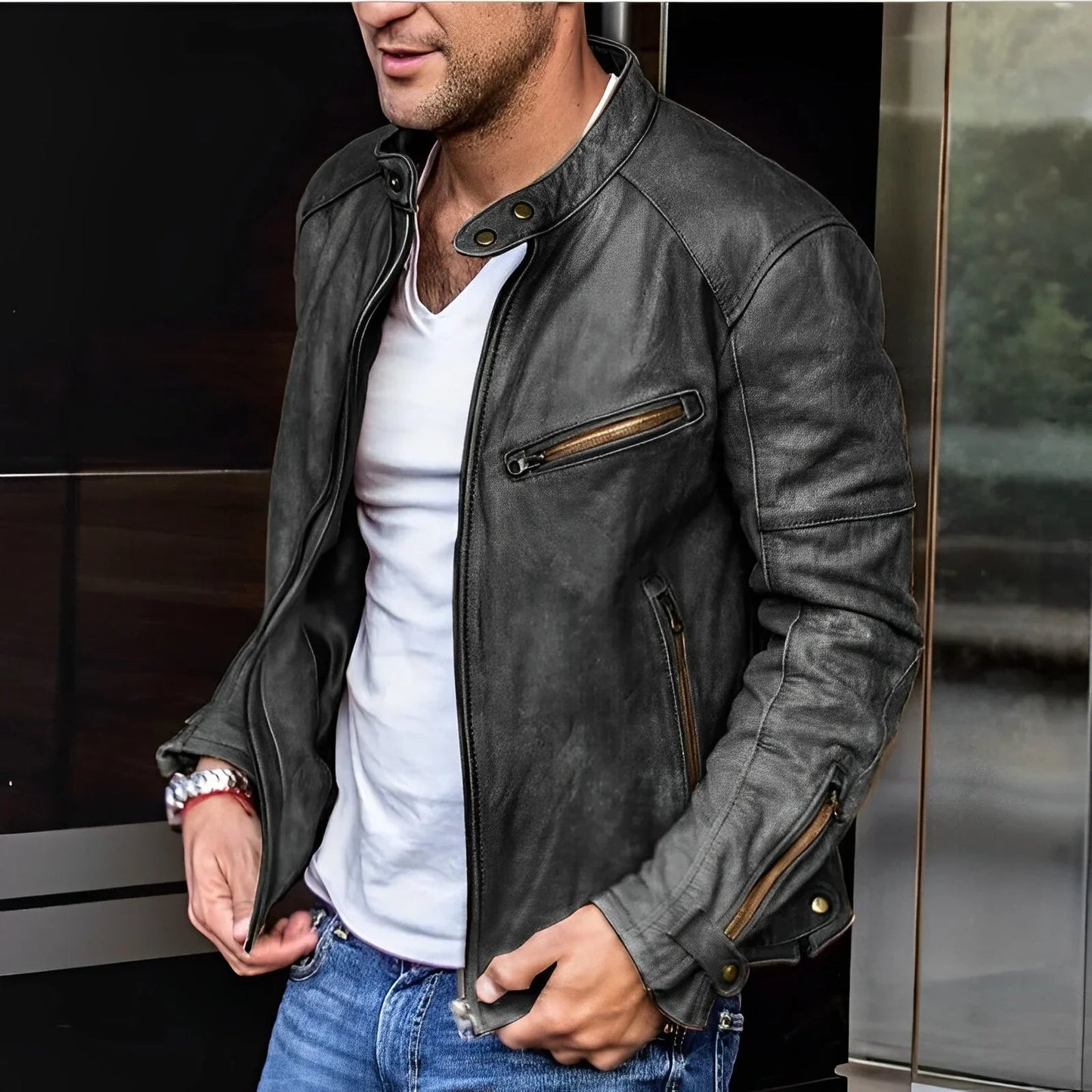 Men's Waterproof Jacket with Zipper | Stylish 1