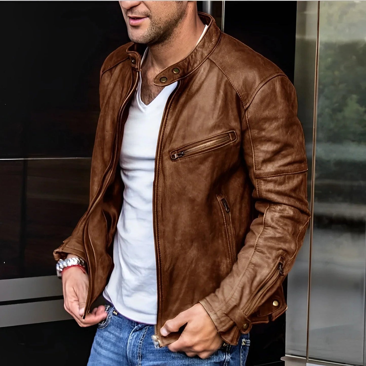 Men's Waterproof Jacket with Zipper | Stylish 2