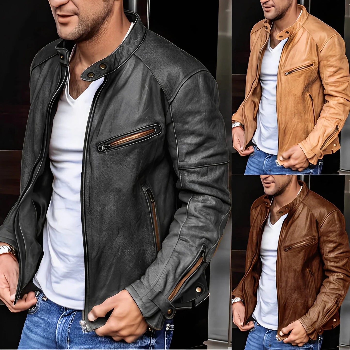 Men's Waterproof Jacket with Zipper | Stylish 4