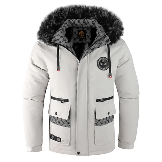 Men's Winter Hooded Parka Jacket | Warm 0