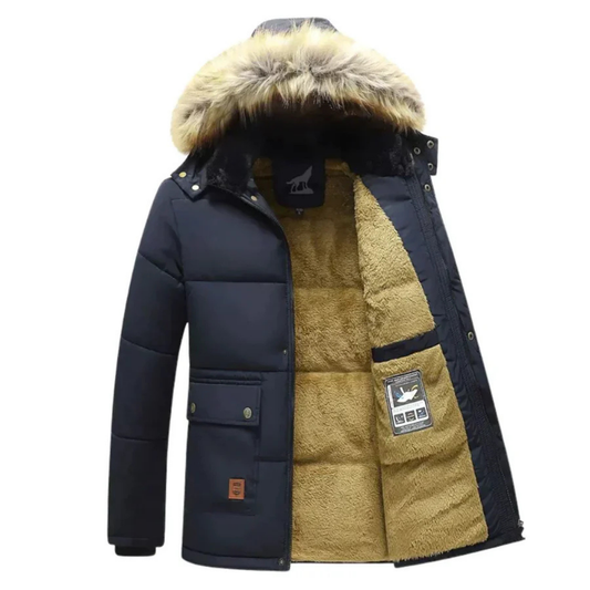 Men's Winter Parka with Zip and Hood | Warm 0