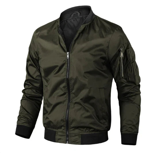 Men's Zippered Bomber Jacket | Casual 0