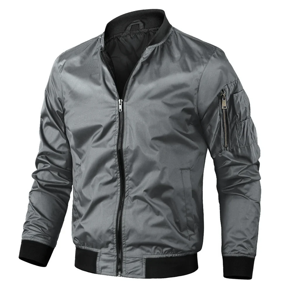 Men's Zippered Bomber Jacket | Casual 1