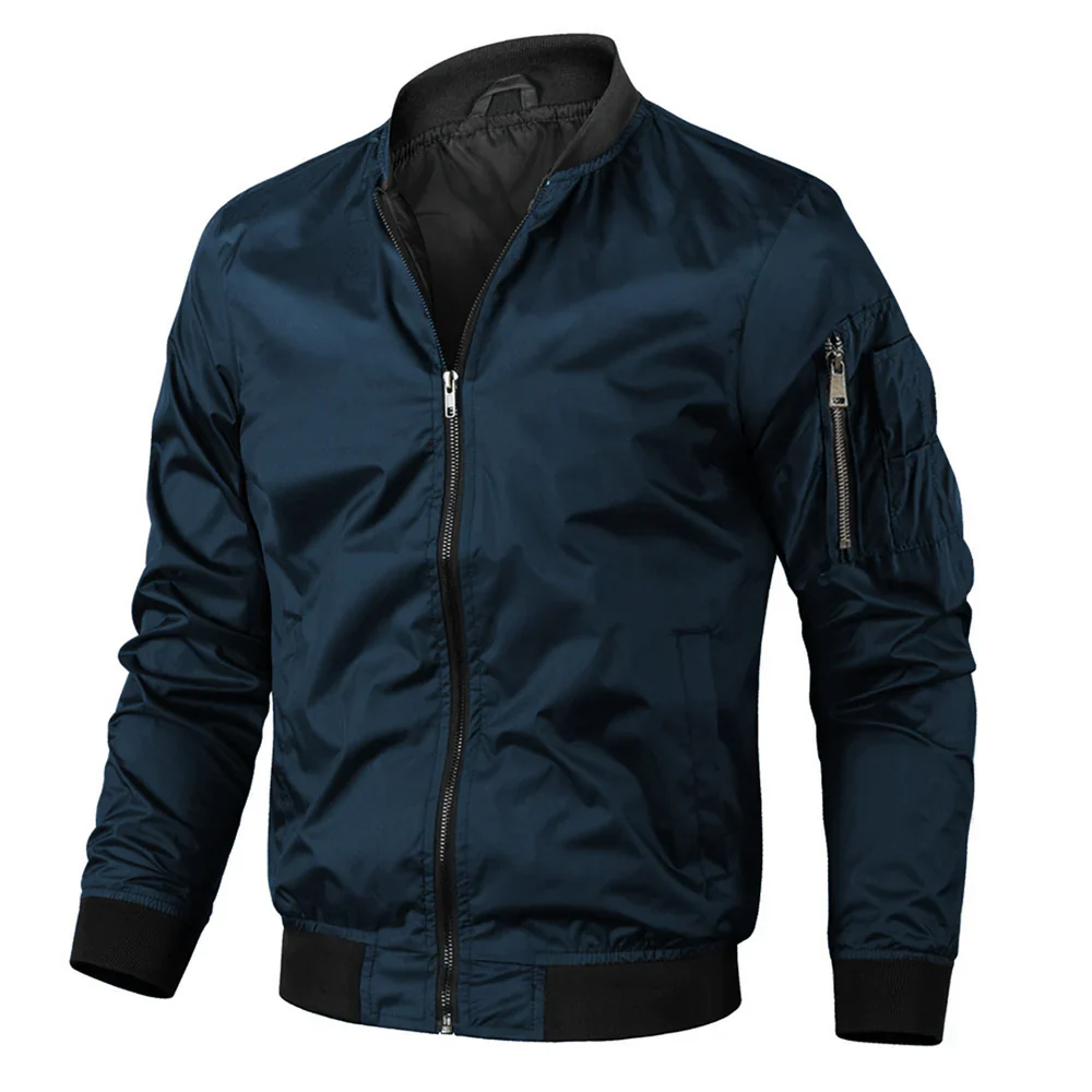 Men's Zippered Bomber Jacket | Casual 2