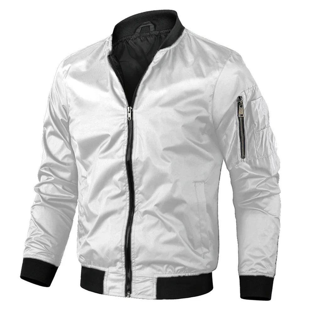 Men's Zippered Bomber Jacket | Casual 3