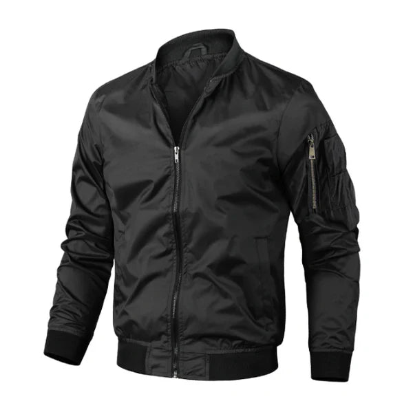 Men's Zippered Bomber Jacket | Casual 4