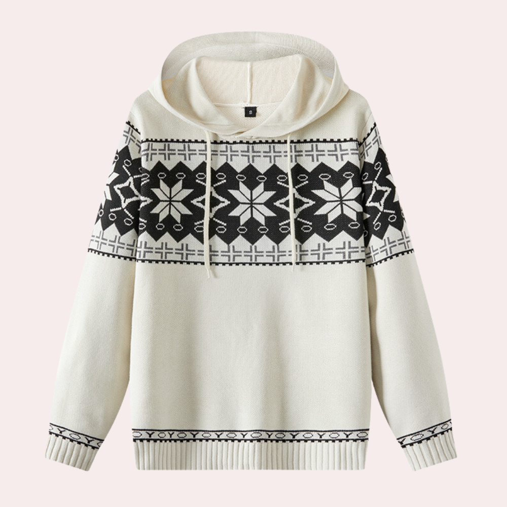 Men's comfortable sweater with hood 0