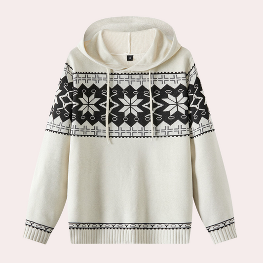 Men's comfortable sweater with hood 0