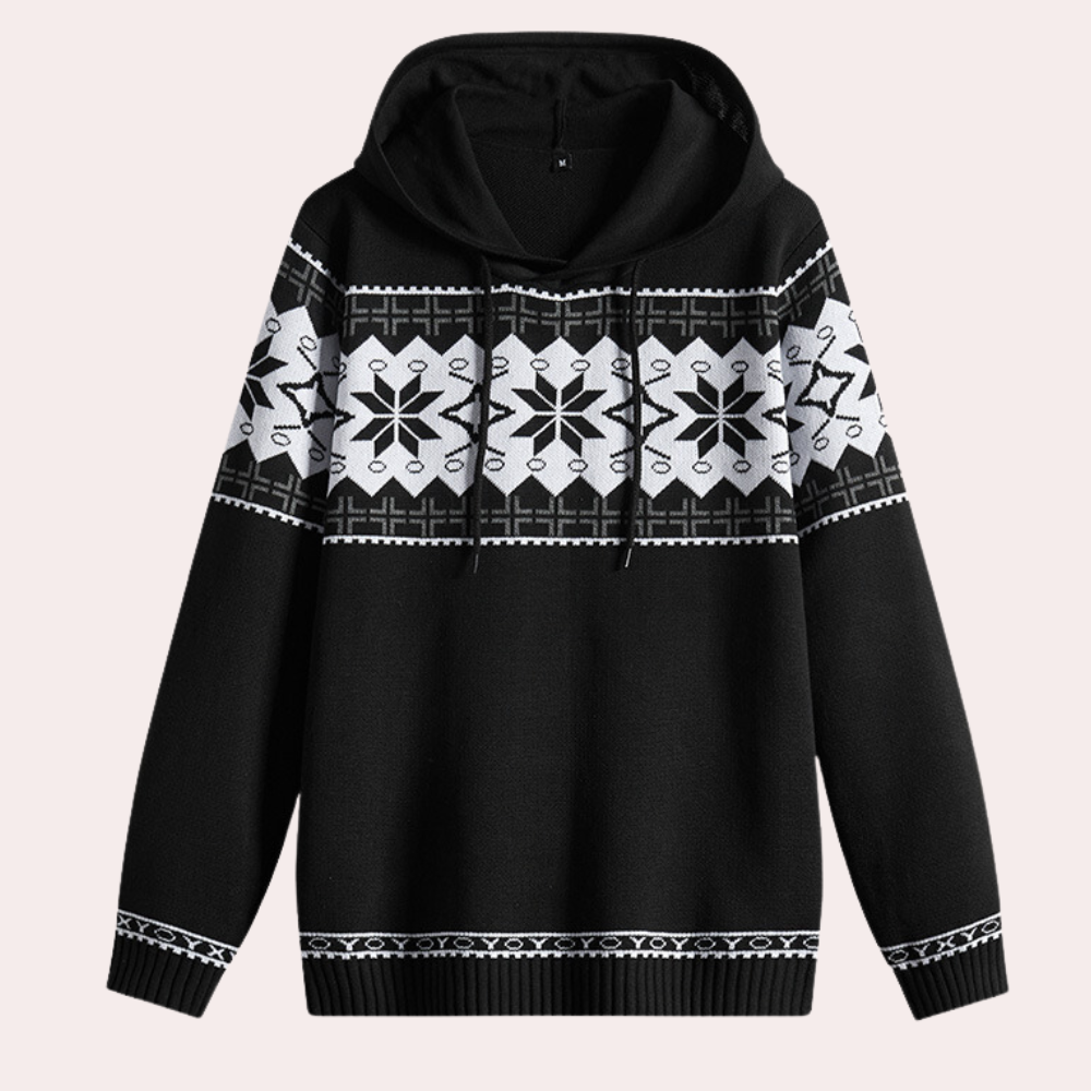 Men's comfortable sweater with hood 1
