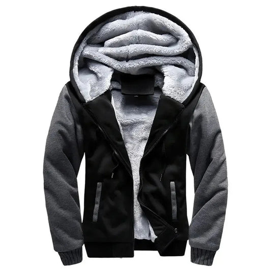 Men's fleece quilted jacket | With hood 0