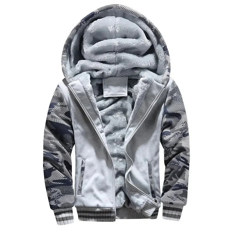 Men's fleece quilted jacket | With hood 2