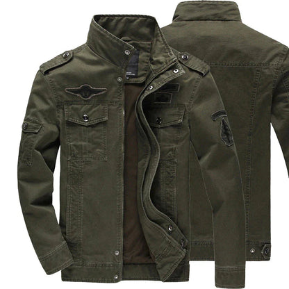 Men's long-sleeved biker jacket | Zipper 0