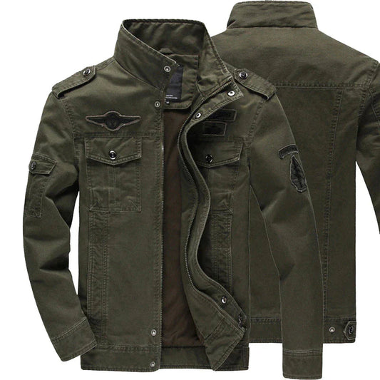 Men's long-sleeved biker jacket | Zipper 0
