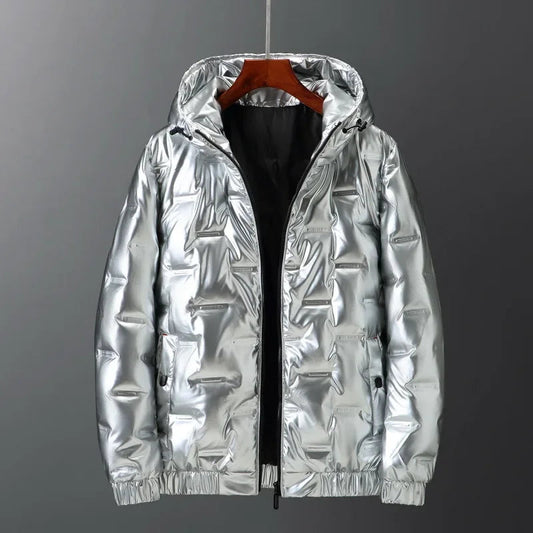 Men's winter down jacket | with hood 0