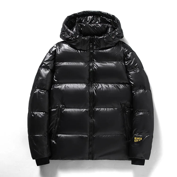 Men's winter down jacket with hood | Black 0