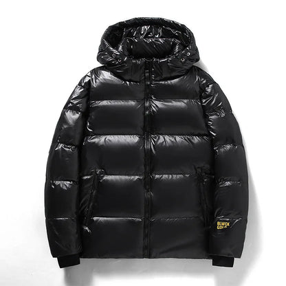 Men's winter down jacket with hood | Black 0