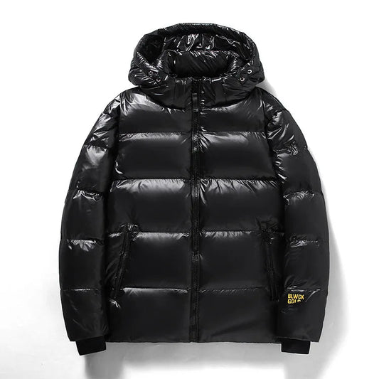 Men's winter down jacket with hood | Black 0