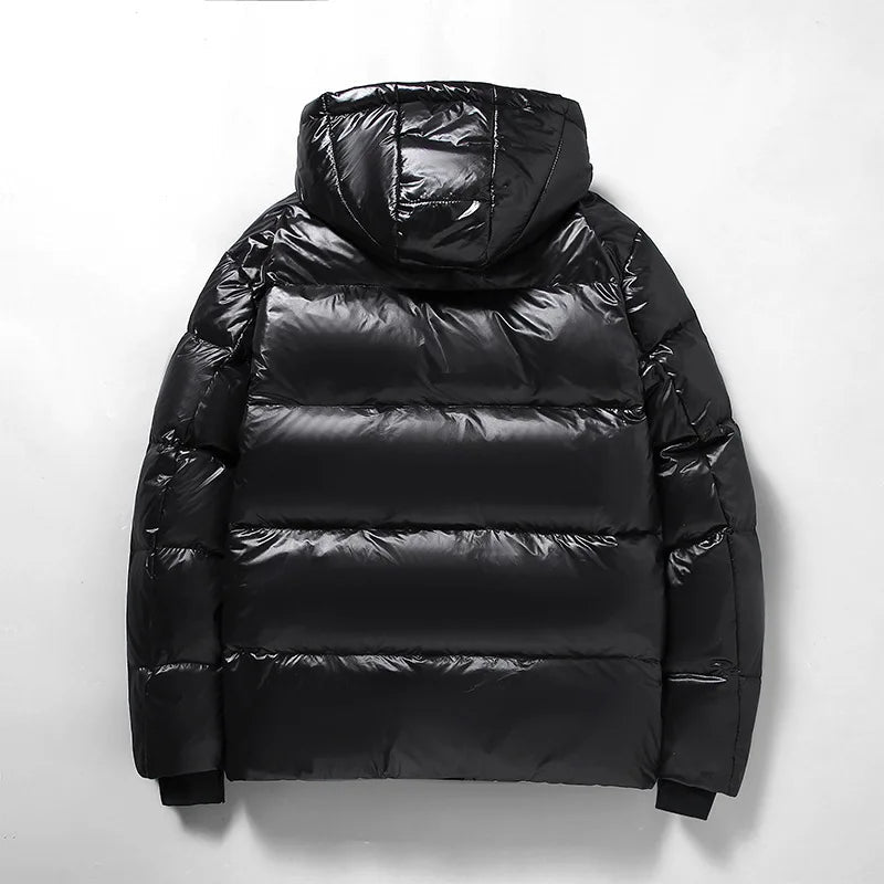 Men's winter down jacket with hood | Black 1