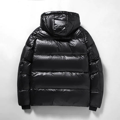 Men's winter down jacket with hood | Black 1