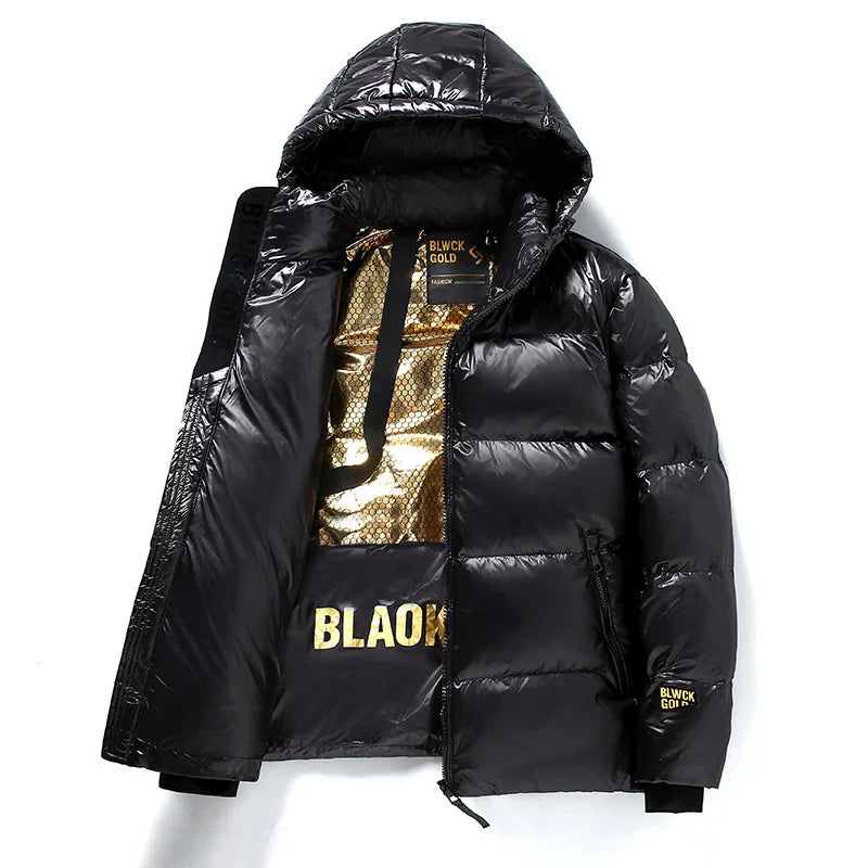 Men's winter down jacket with hood | Black 2