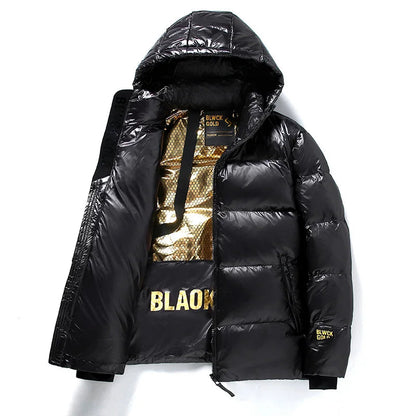 Men's winter down jacket with hood | Black 2