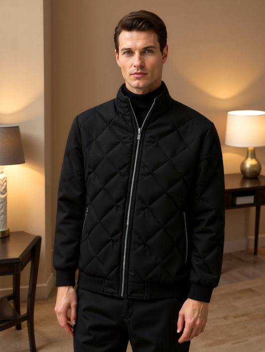 Men's winter quilted jacket | Black 0