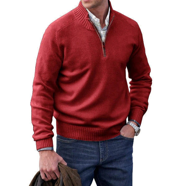 Men's zip sweater in cashmere 3