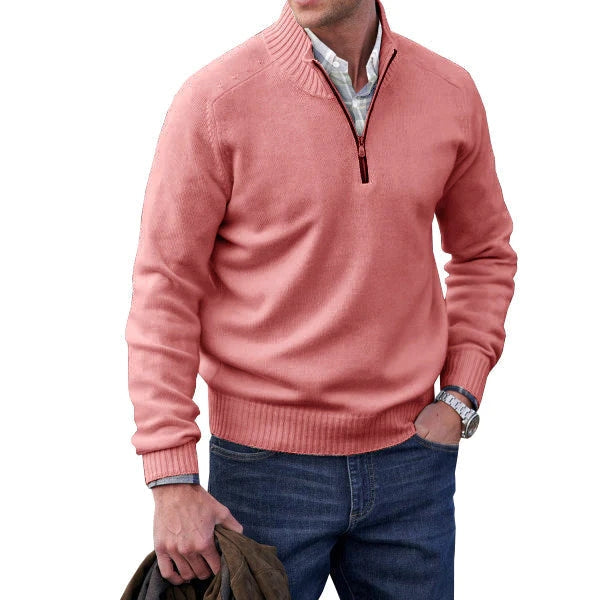 Men's zip sweater in cashmere 4